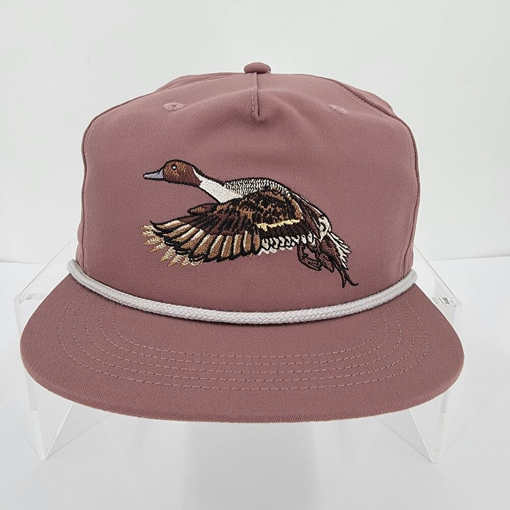 Duck Camp Hat Snapback Embroidered Pintail Rope Rosewood Grandpa Cap One Size